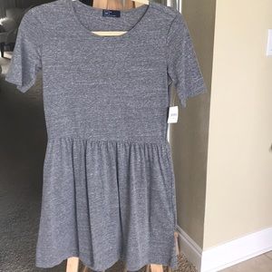 New grey gap knit T-shirt dress xs a-line